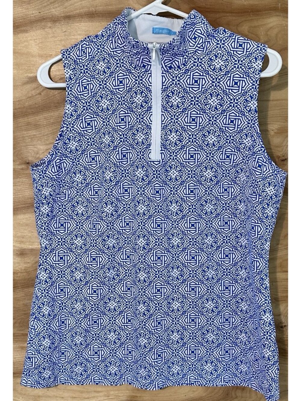 J. McLaughlin Womens L Catalina Cloth Preppy Old Money Coastal Sleeveless Top